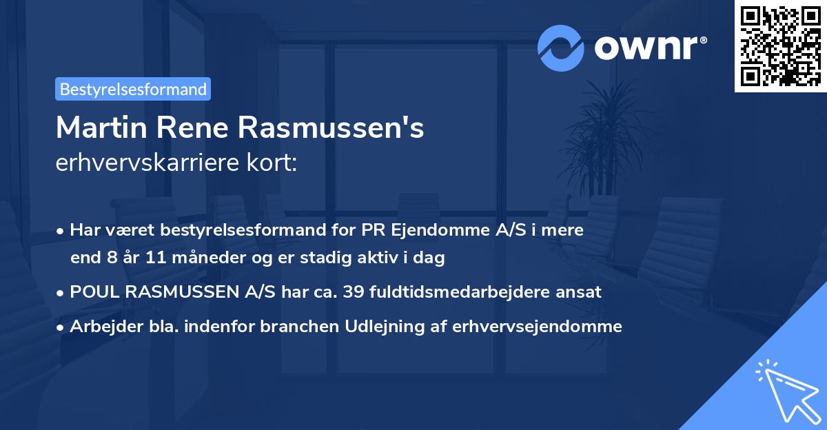 Martin Rene Rasmussen's erhvervskarriere kort