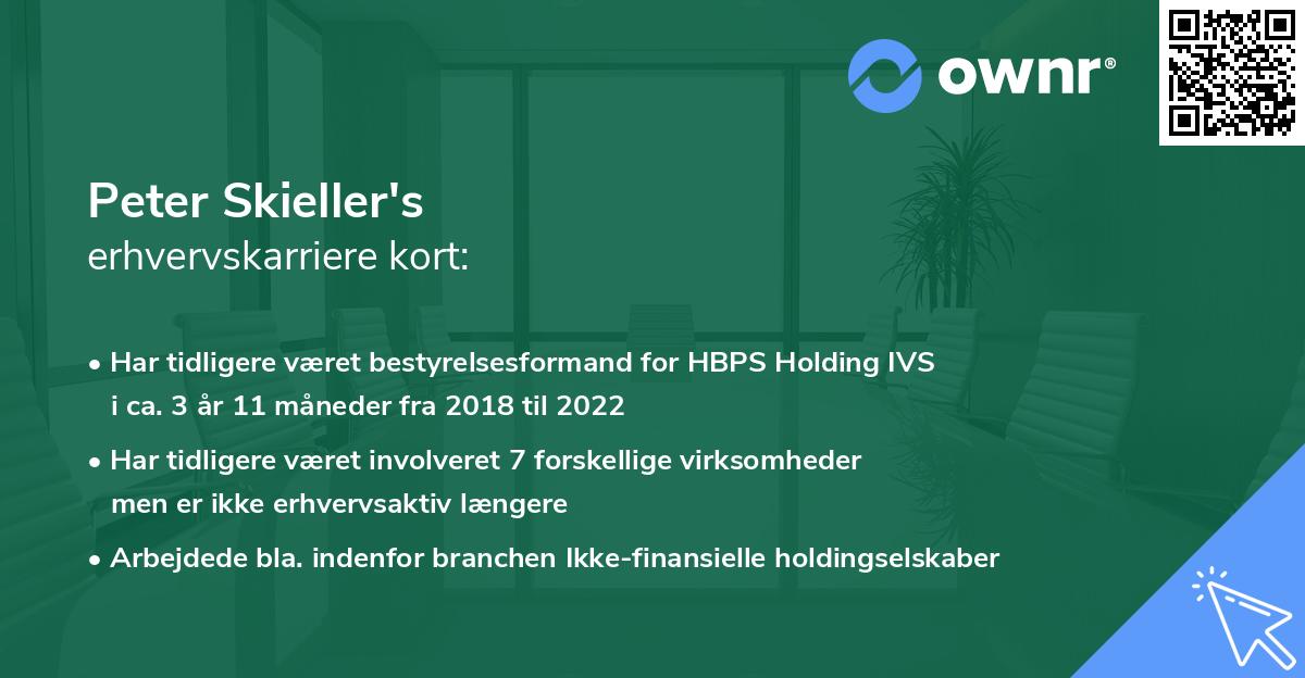 Peter Skieller's erhvervskarriere kort