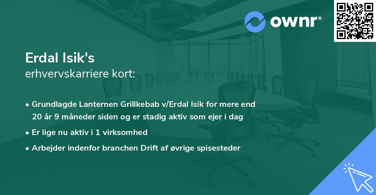 Erdal Isik's erhvervskarriere kort