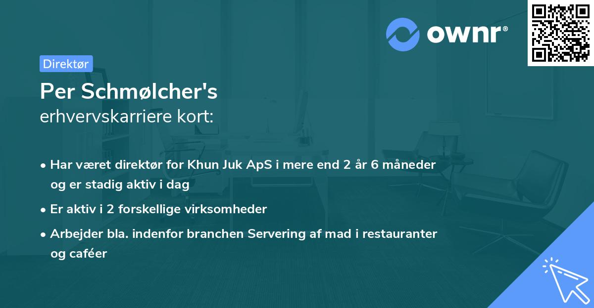Per Schmølcher's erhvervskarriere kort