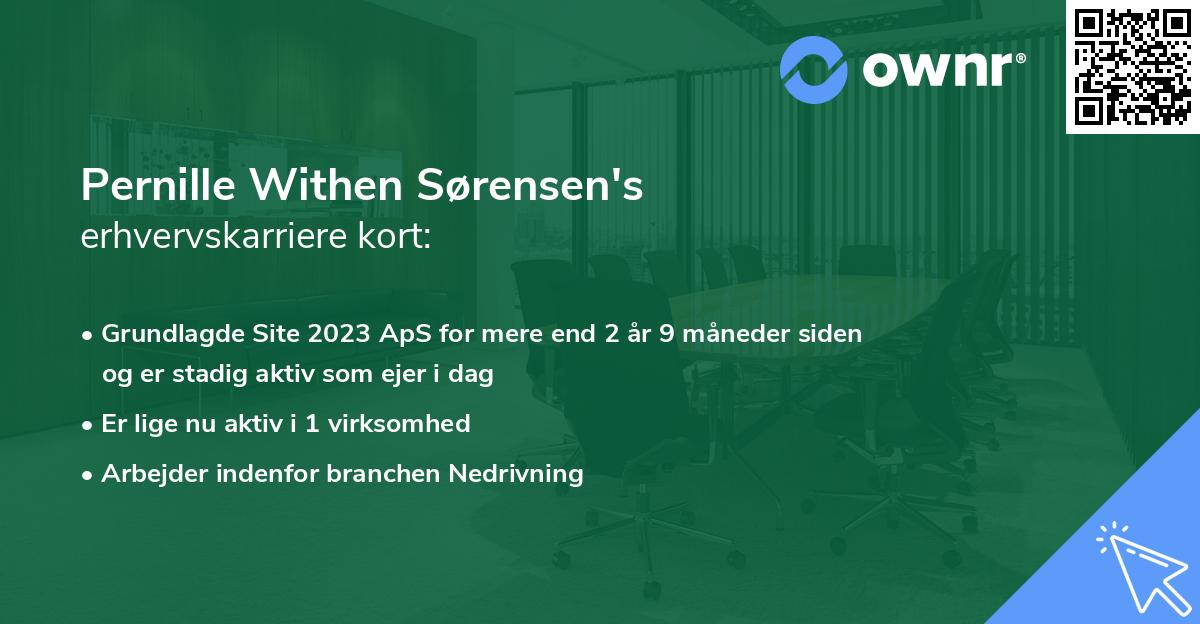 Pernille Withen Sørensen's erhvervskarriere kort