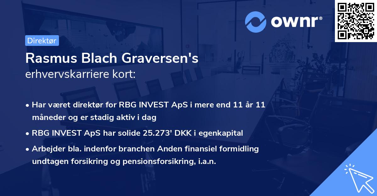 Rasmus Blach Graversen's erhvervskarriere kort