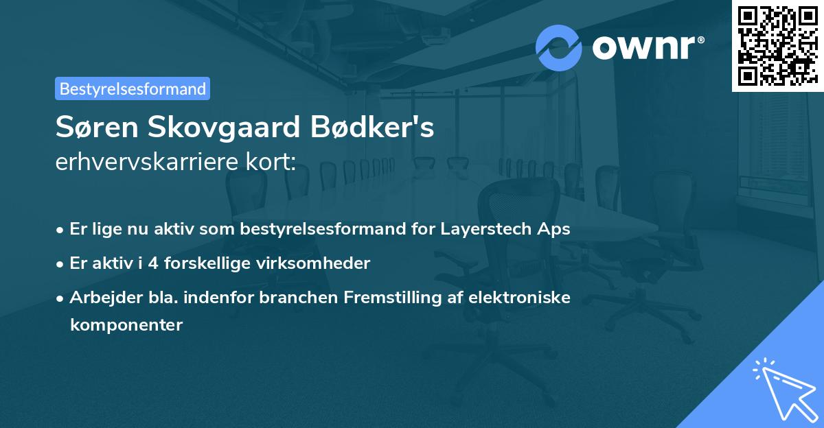 Søren Skovgaard Bødker's erhvervskarriere kort