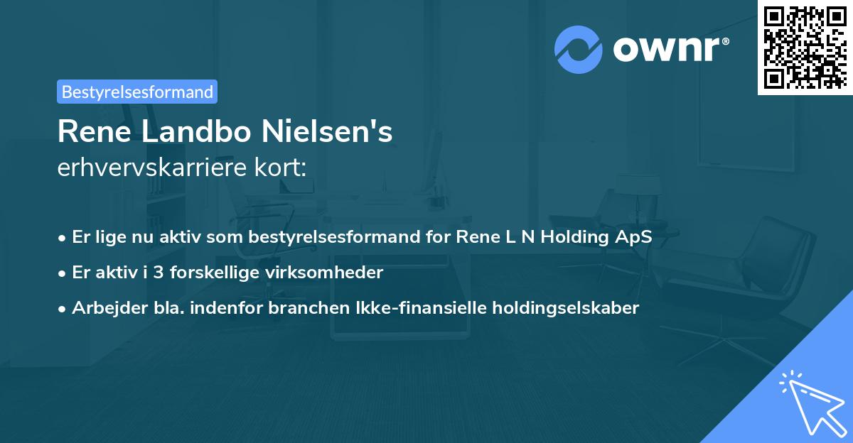 Rene Landbo Nielsen's erhvervskarriere kort