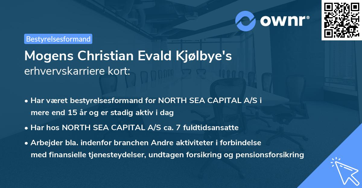 Mogens Christian Evald Kjølbye's erhvervskarriere kort