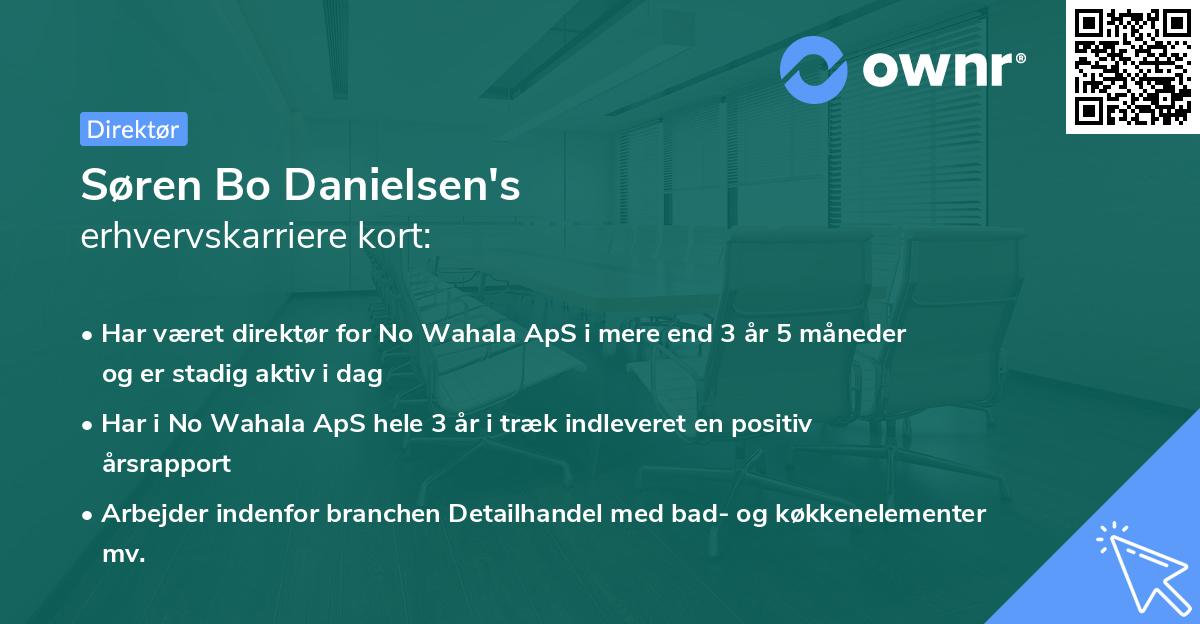 Søren Bo Danielsen's erhvervskarriere kort
