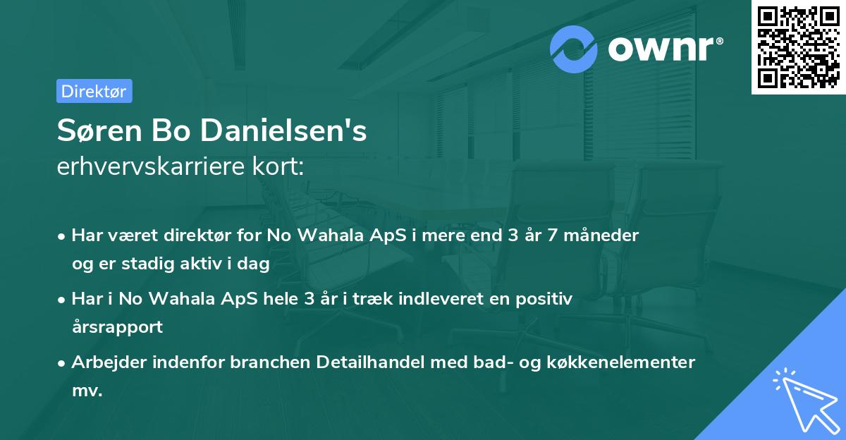 Søren Bo Danielsen's erhvervskarriere kort