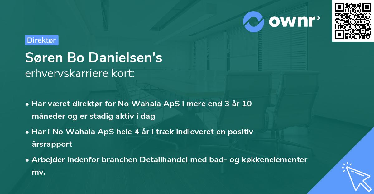 Søren Bo Danielsen's erhvervskarriere kort