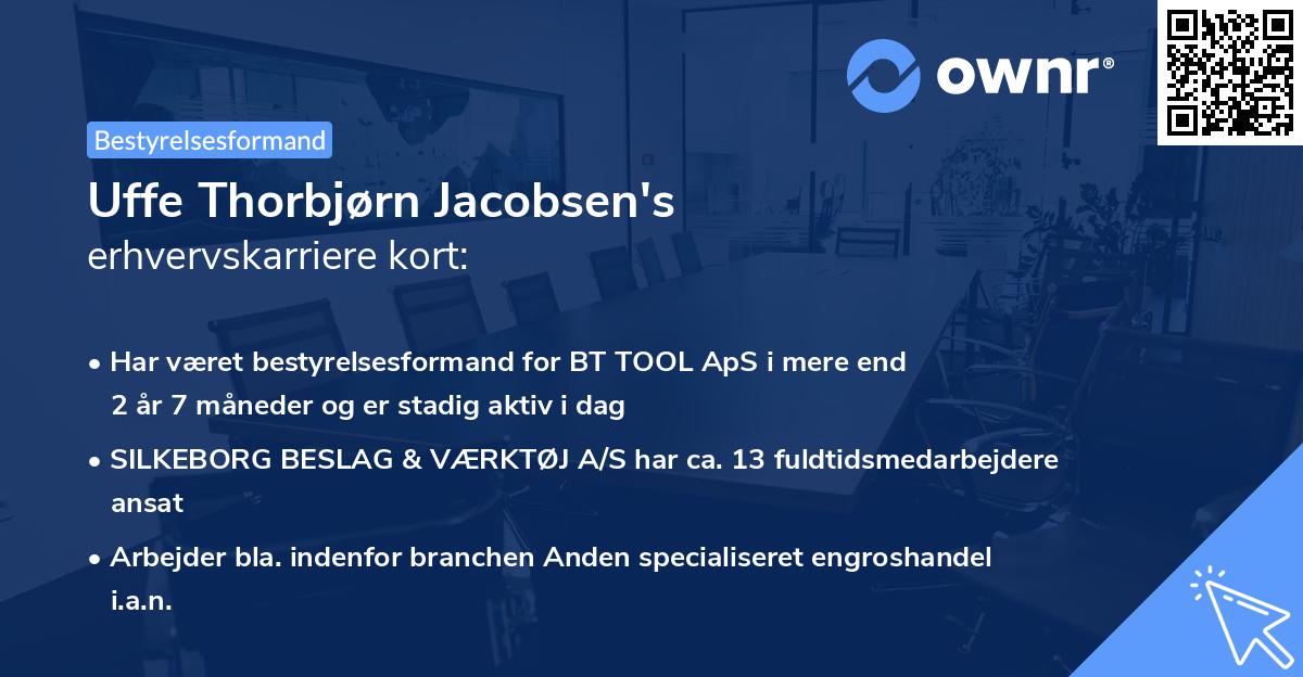Uffe Thorbjørn Jacobsen's erhvervskarriere kort