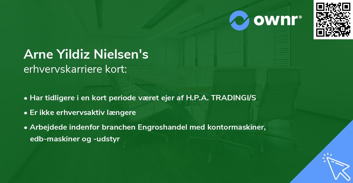 Arne Yildiz Nielsen's erhvervskarriere kort