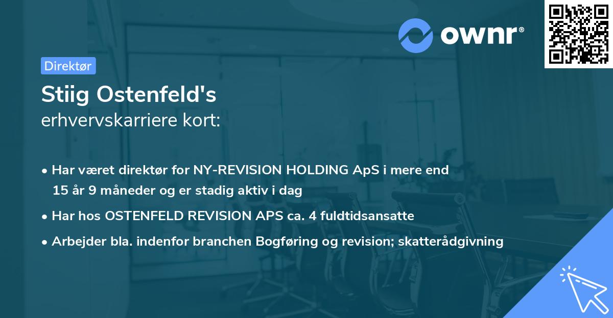 Stiig Ostenfeld's erhvervskarriere kort