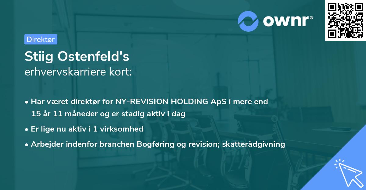Stiig Ostenfeld's erhvervskarriere kort
