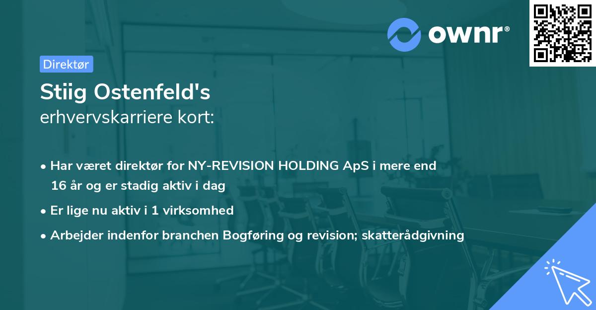 Stiig Ostenfeld's erhvervskarriere kort