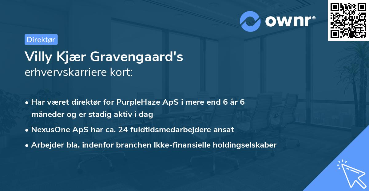 Villy Kjær Gravengaard's erhvervskarriere kort