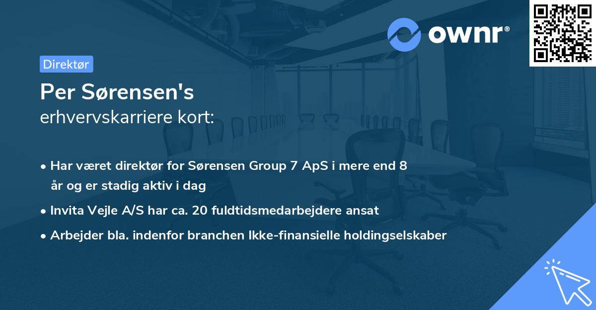 Per Sørensen's erhvervskarriere kort