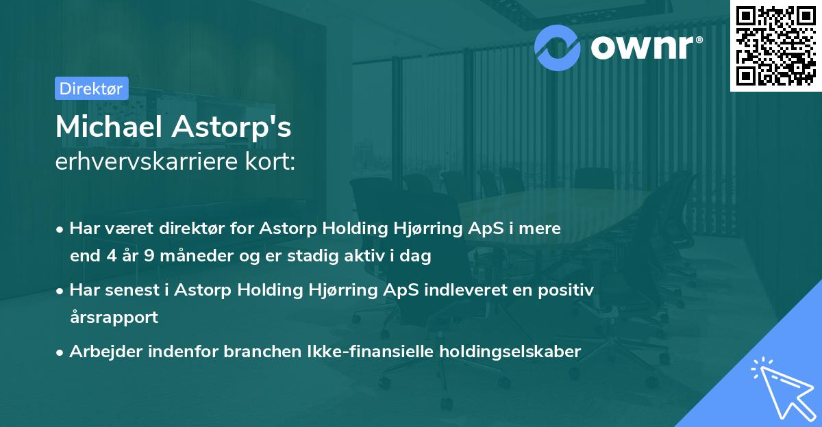Michael Astorp's erhvervskarriere kort