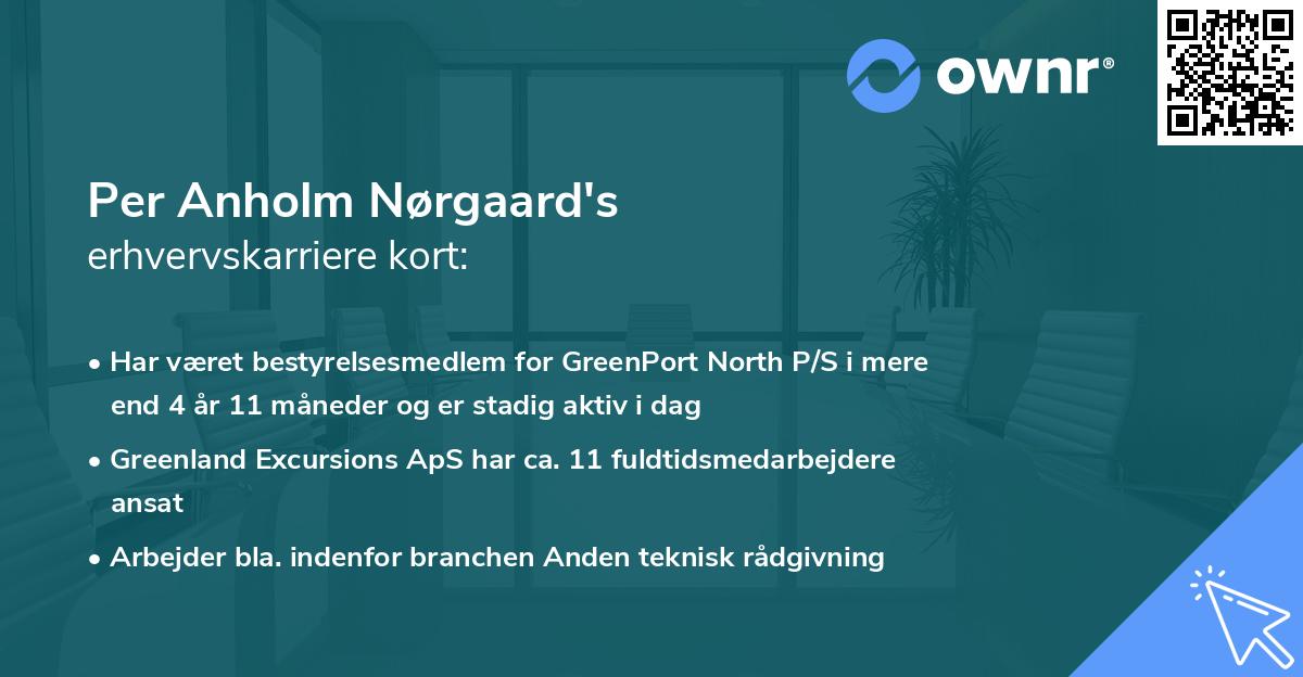 Per Anholm Nørgaard's erhvervskarriere kort