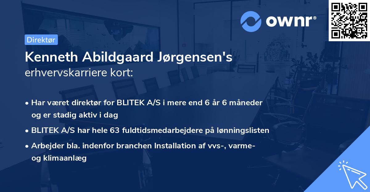 Kenneth Abildgaard Jørgensen's erhvervskarriere kort