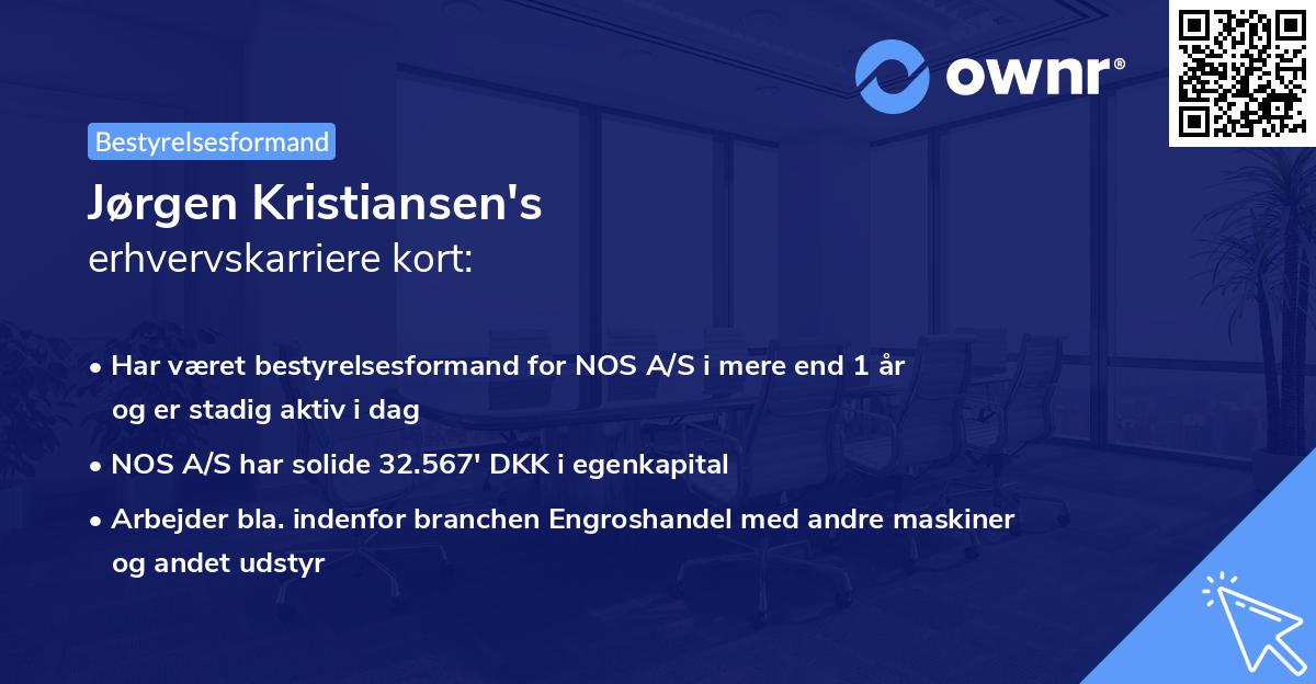Jørgen Kristiansen's erhvervskarriere kort