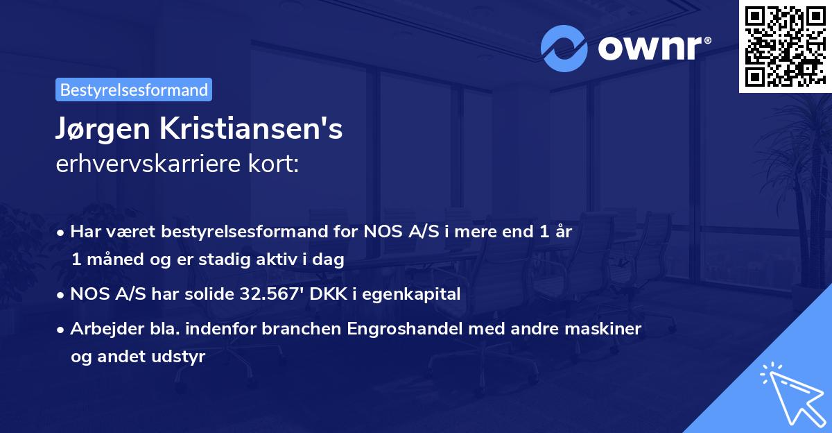 Jørgen Kristiansen's erhvervskarriere kort