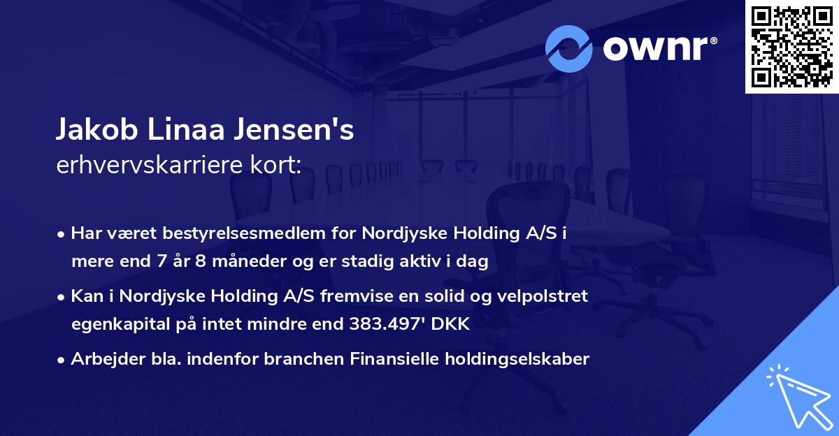 Jakob Linaa Jensen's erhvervskarriere kort