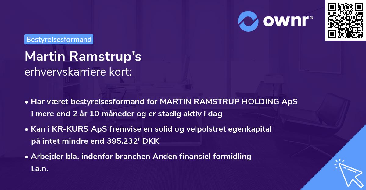 Martin Ramstrup's erhvervskarriere kort