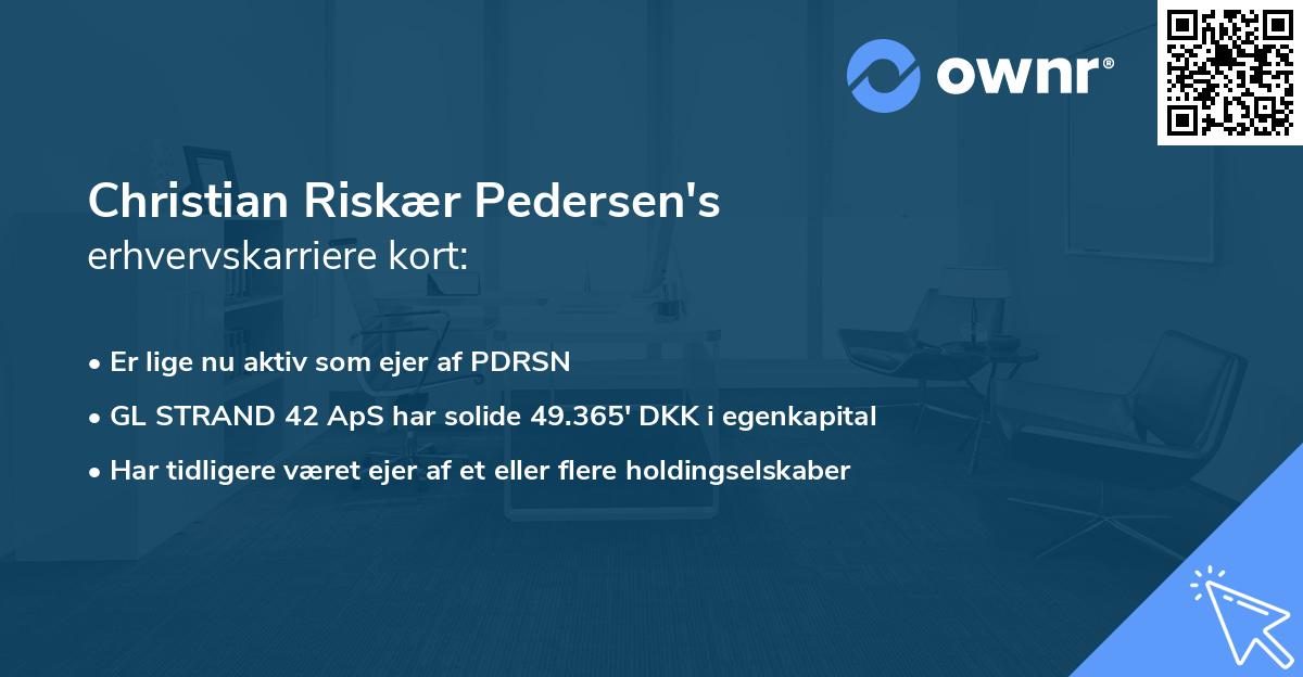 Christian Riskær Pedersen's erhvervskarriere kort