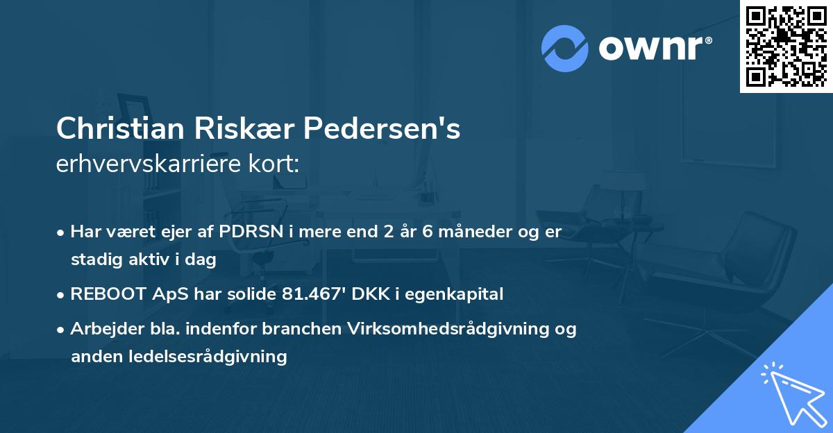 Christian Riskær Pedersen's erhvervskarriere kort