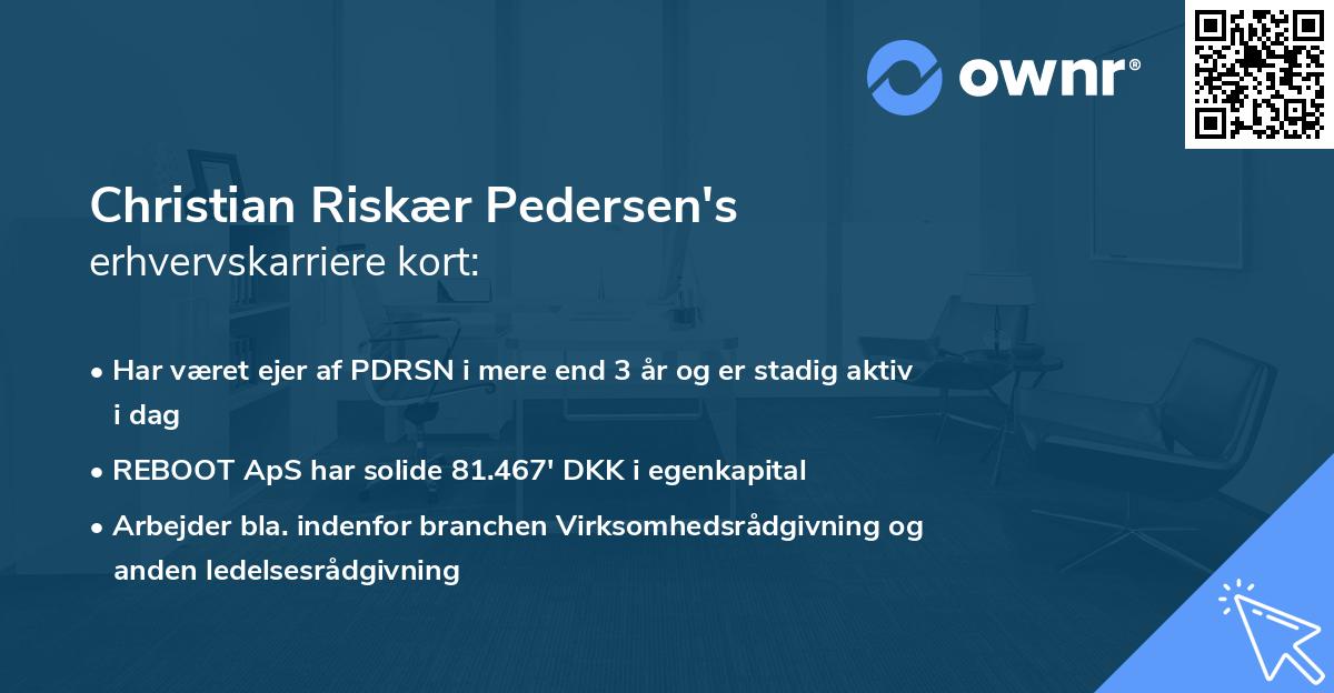 Christian Riskær Pedersen's erhvervskarriere kort