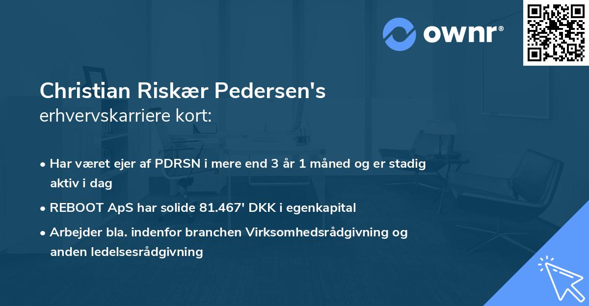 Christian Riskær Pedersen's erhvervskarriere kort