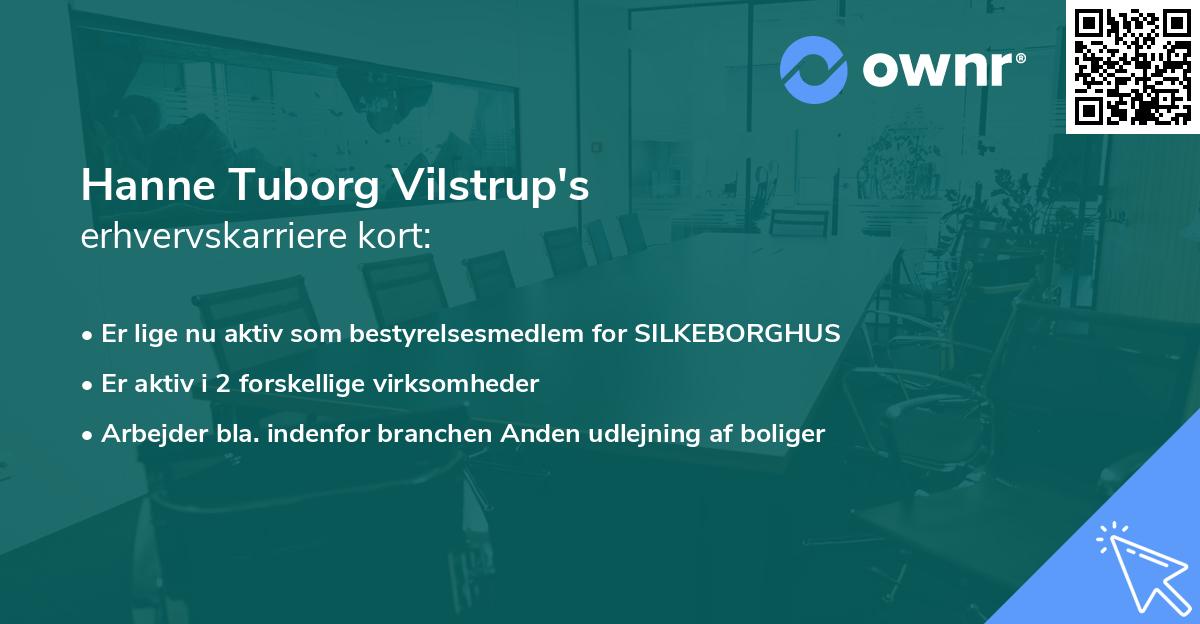 Hanne Tuborg Vilstrup's erhvervskarriere kort