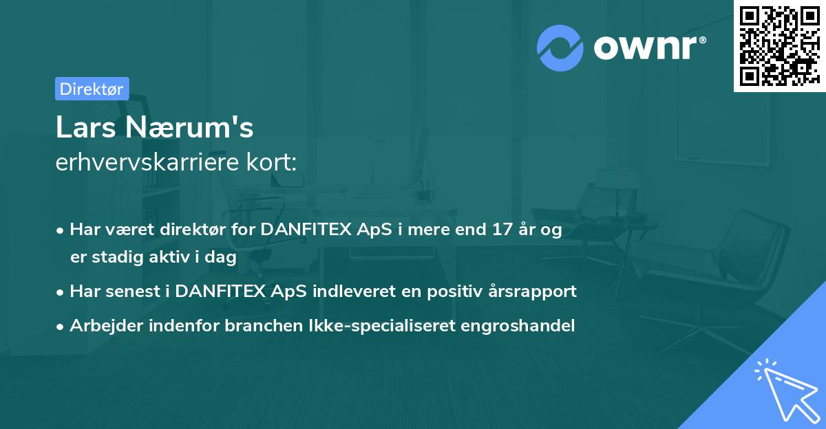Lars Nærum's erhvervskarriere kort