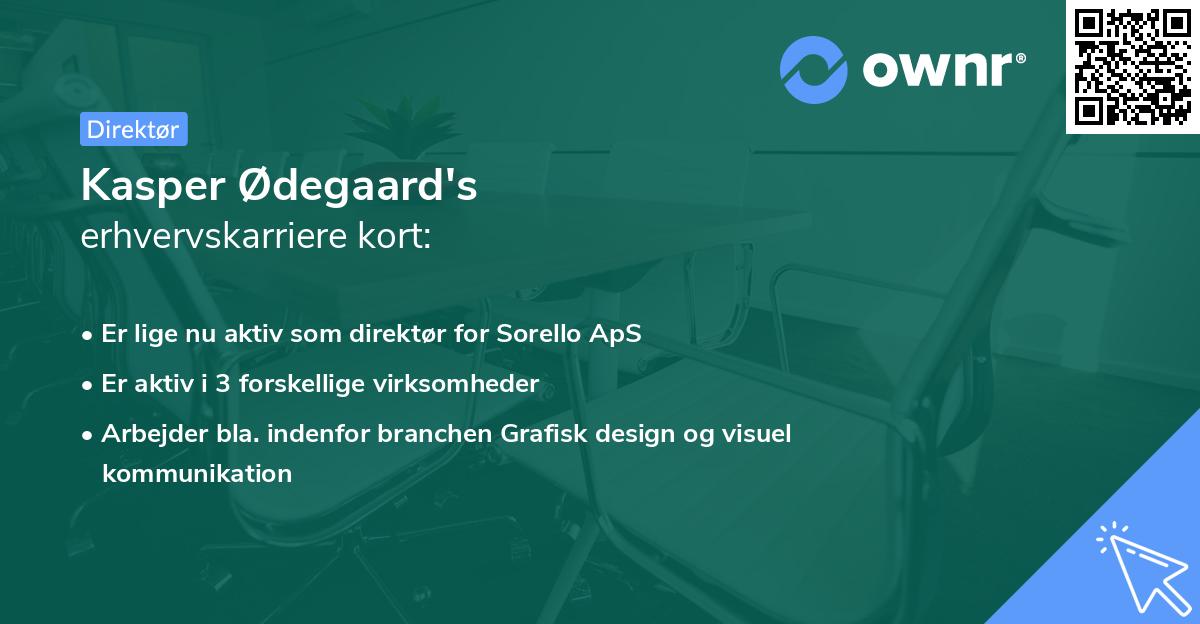 Kasper Ødegaard's erhvervskarriere kort