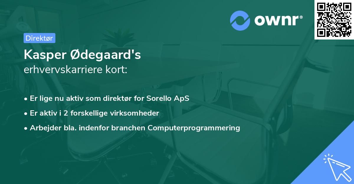 Kasper Ødegaard's erhvervskarriere kort
