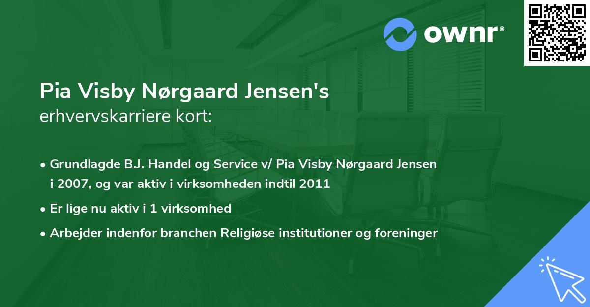 Pia Visby Nørgaard Jensen's erhvervskarriere kort