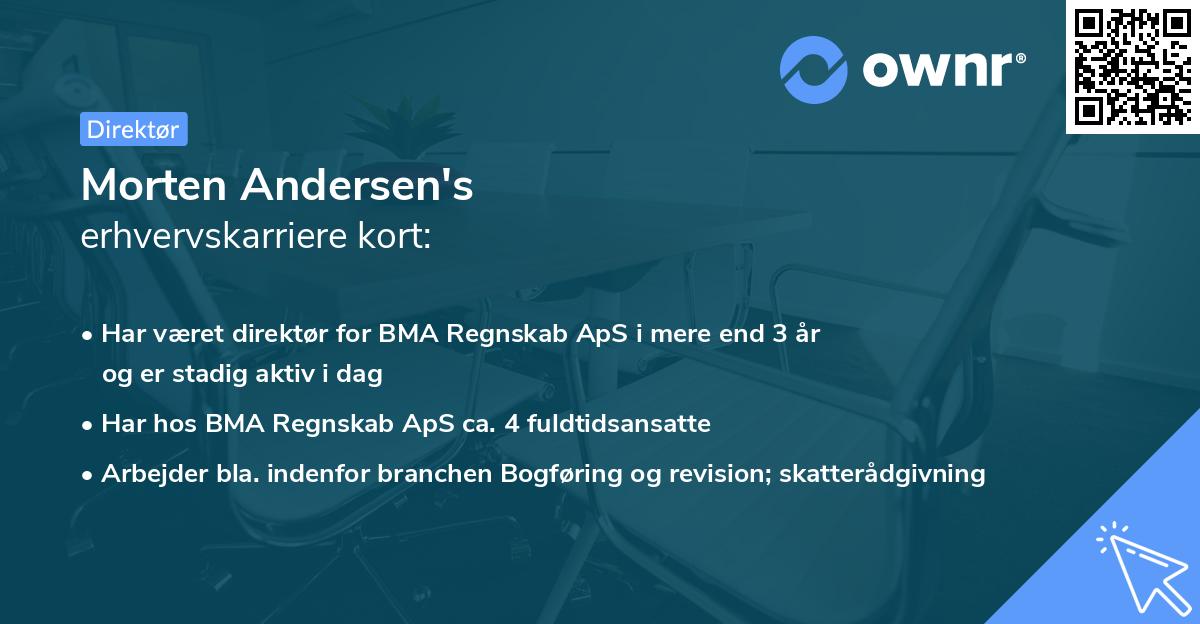 Morten Andersen's erhvervskarriere kort