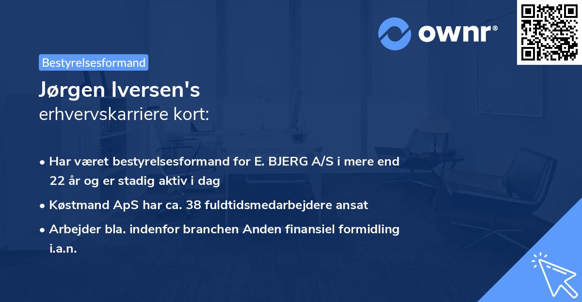 Jørgen Iversen's erhvervskarriere kort