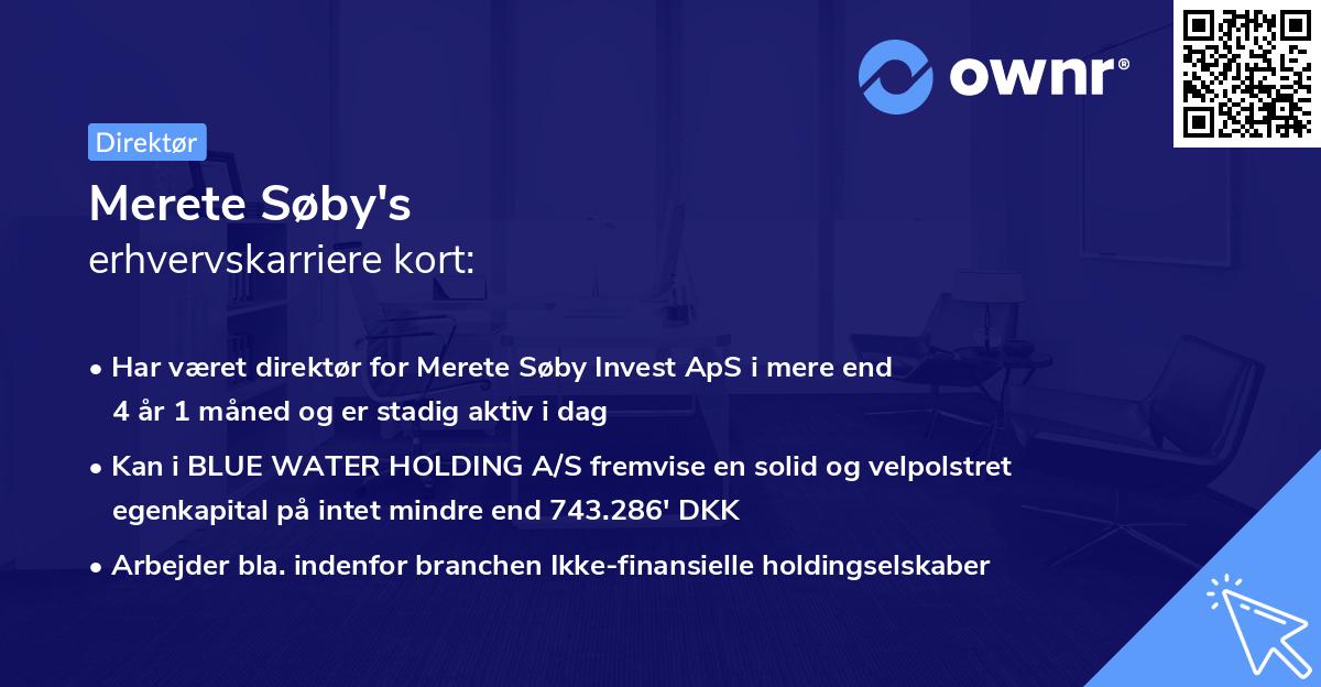 Merete Søby's erhvervskarriere kort