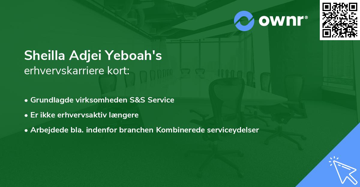 Sheilla Adjei Yeboah's erhvervskarriere kort