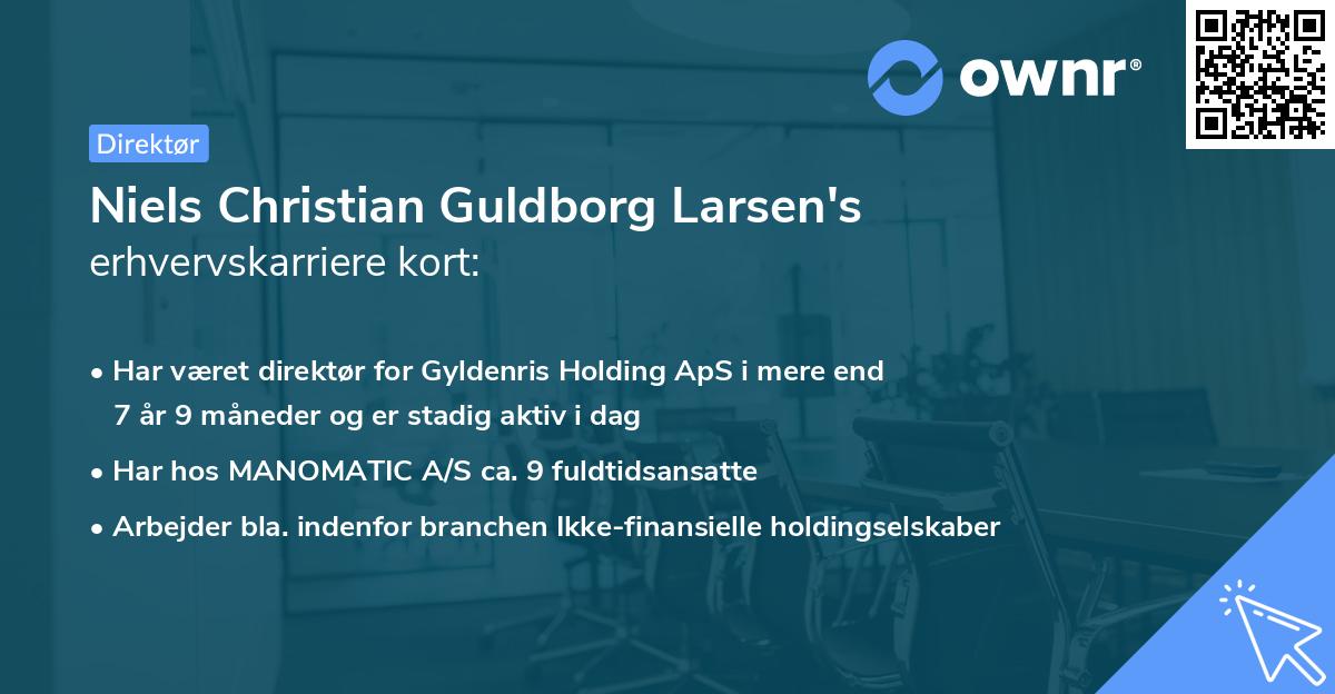 Niels Christian Guldborg Larsen's erhvervskarriere kort