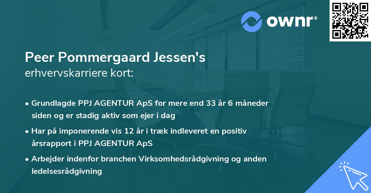 Peer Pommergaard Jessen's erhvervskarriere kort