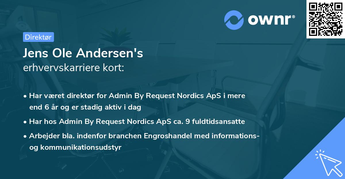 Jens Ole Andersen's erhvervskarriere kort