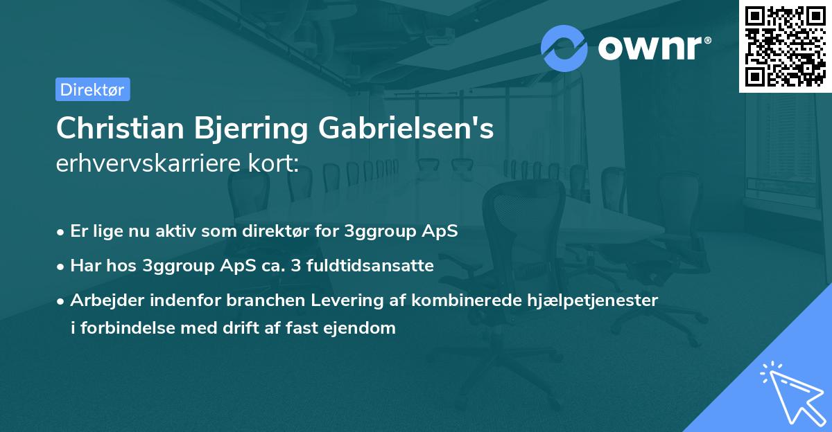 Christian Bjerring Gabrielsen's erhvervskarriere kort