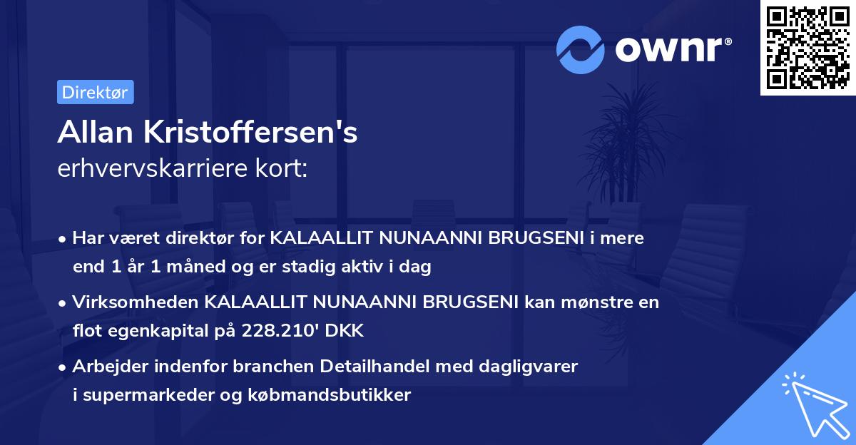 Allan Kristoffersen's erhvervskarriere kort