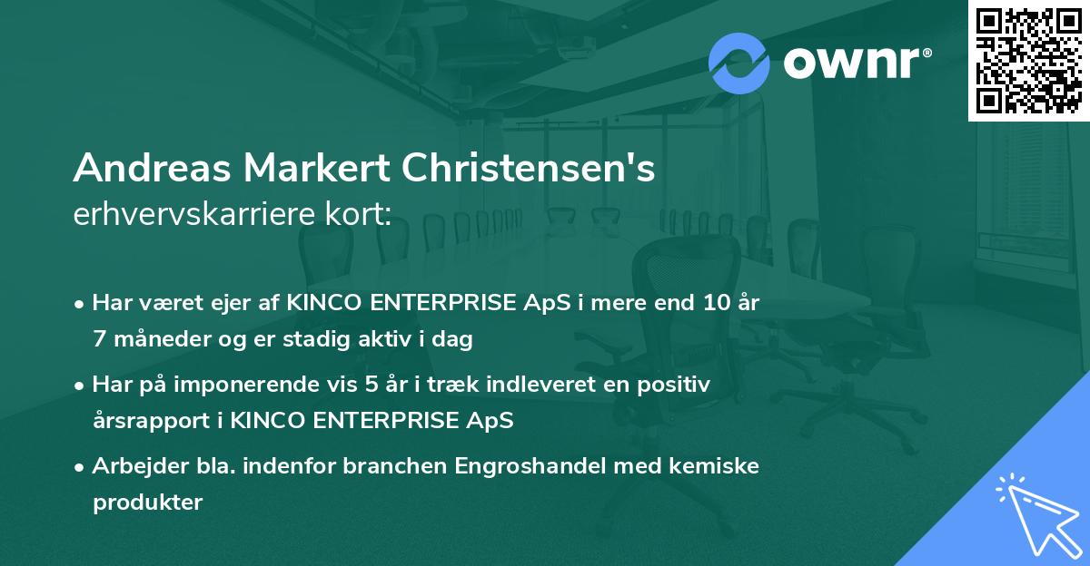 Andreas Markert Christensen's erhvervskarriere kort