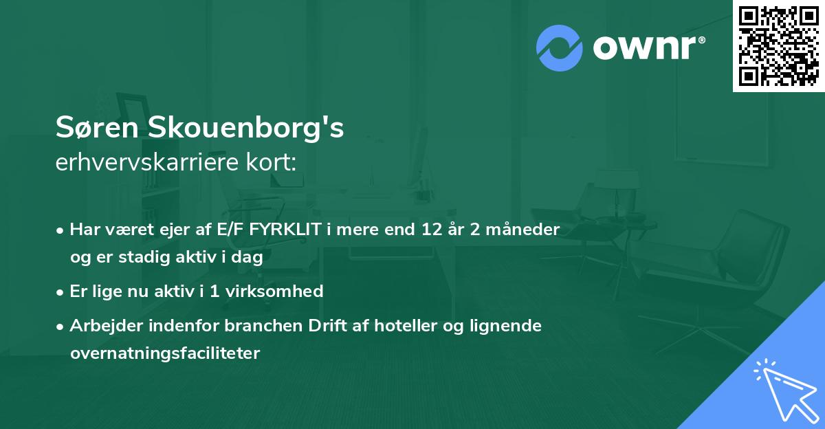 Søren Skouenborg's erhvervskarriere kort