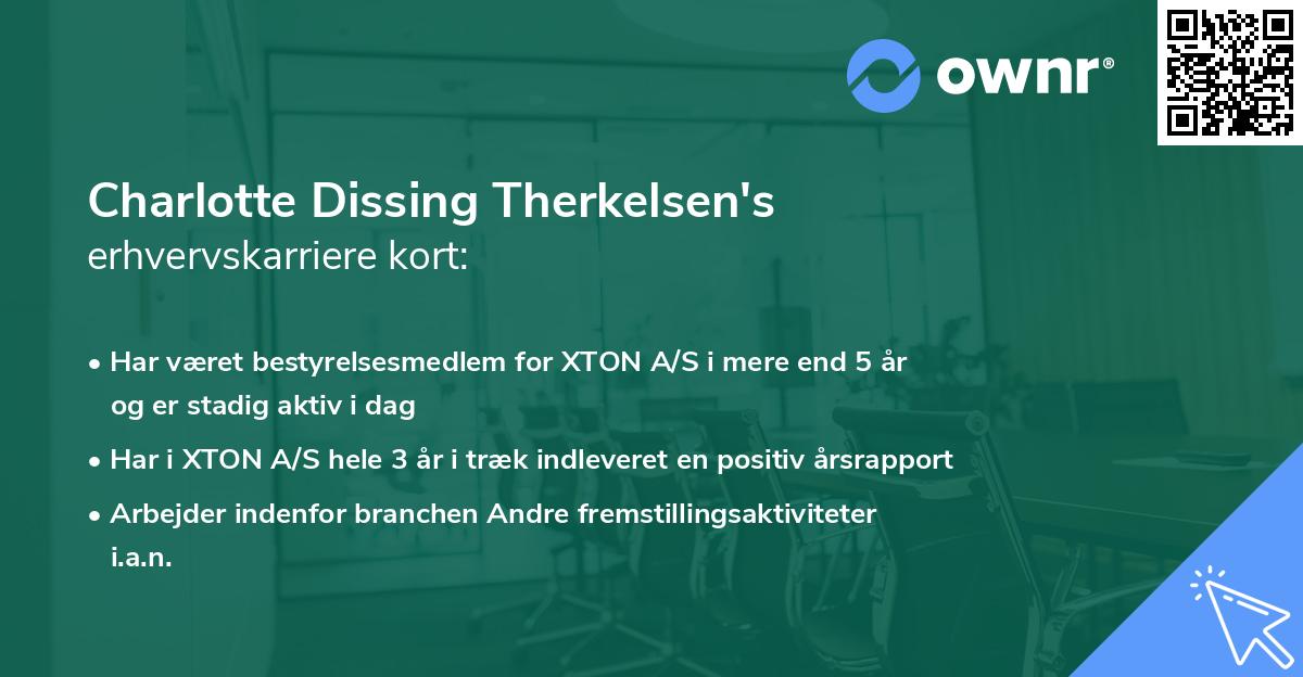 Charlotte Dissing Therkelsen's erhvervskarriere kort