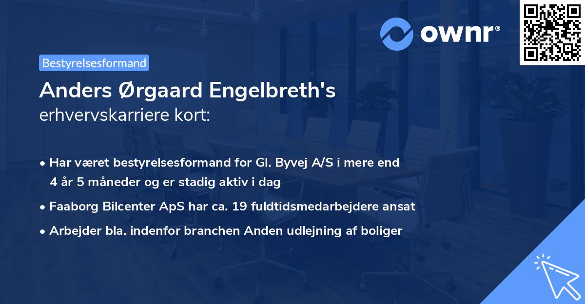 Anders Ørgaard Engelbreth's erhvervskarriere kort