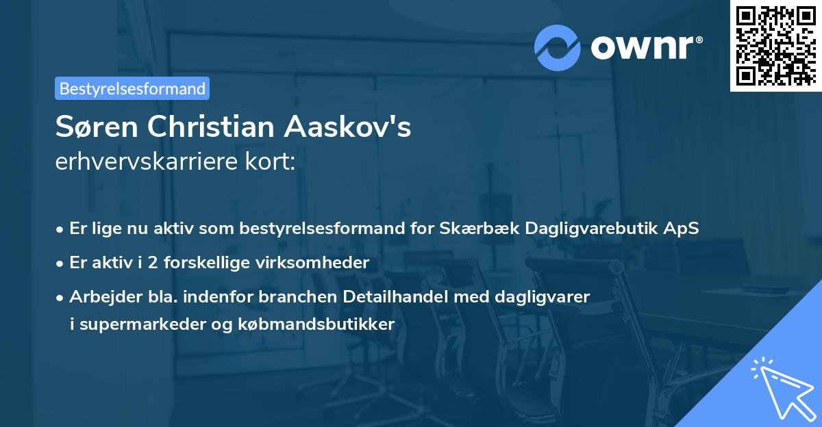Søren Christian Aaskov's erhvervskarriere kort