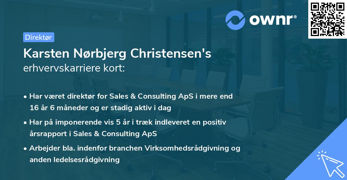 Karsten Nørbjerg Christensen's erhvervskarriere kort